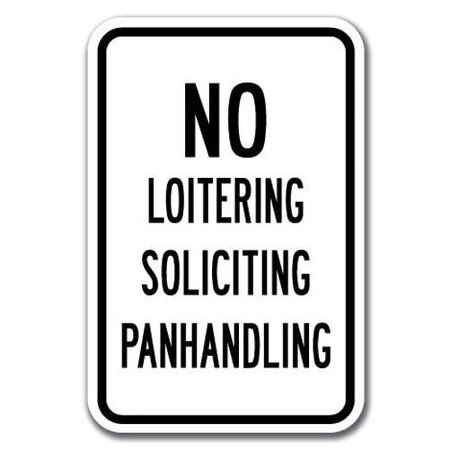 SIGNMISSION Safety Sign, 12 in Height, Aluminum, No Solicting - No L Or A-1218 No Solicting - No L Or